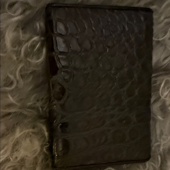 Stamped Genuine Hornback Crocodile Unisex Wallet - Picture 4 of 5
